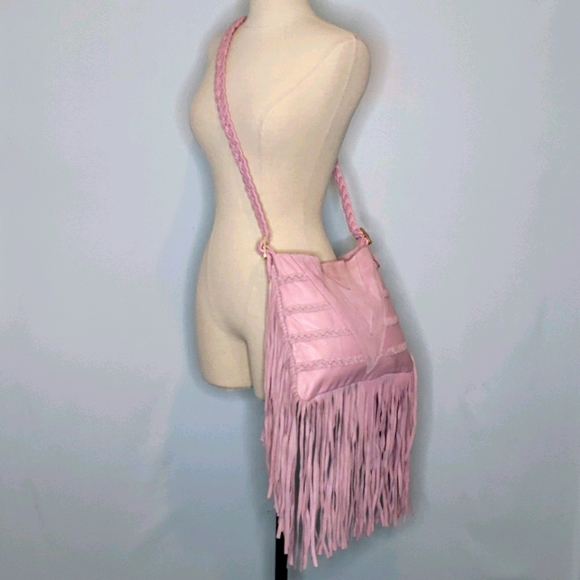 EMBER SKYEFRINGE CROSSBODY MAUVE PINK BAG